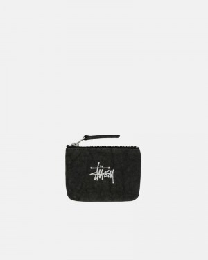 Accesorios Stussy CANVAS COIN POUCH Unisex Negros | HTNX-95736