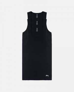 Accesorios Stussy TANK UNDERSHIRTS Unisex Negros | NUWQ-34716