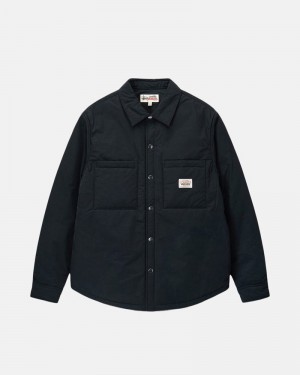 Camisas Stussy PADDED TECH OVER Unisex Negros | XYGQ-38274