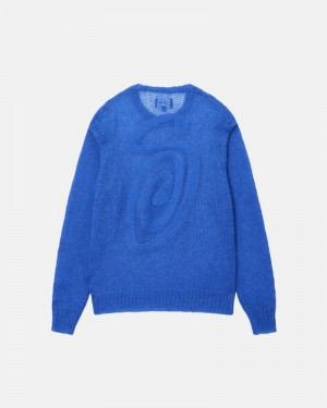 Knitted Stussy S LOOSE KNIT Unisex Azules | HCTK-74391