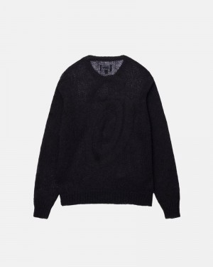 Knitted Stussy S LOOSE KNIT Unisex Negros | OACH-90672