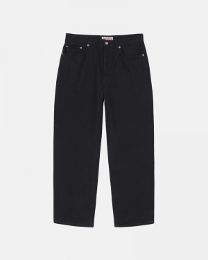 Pantalones Stussy BIG OL' JEAN OVERDYED Unisex Negros | KEHW-86157