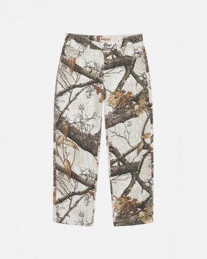 Pantalones Stussy BIG OL' JEAN REALTREE EDGE Unisex Blancos | UZOM-65028