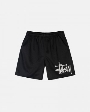 Pantalones Stussy MESH SHORT BIG BASIC Unisex Negros | IDAF-89603