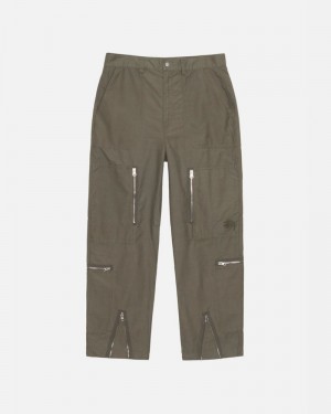 Pantalones Stussy NYCO FLIGHT PANT Unisex Verde Oliva | OEWL-25813