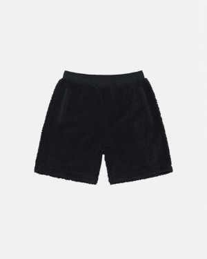 Pantalones Stussy SHERPA SHORT Unisex Negros | VAFR-05148