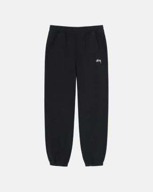 Pantalones Stussy STOCK LOGO SWEATPANT Unisex Negros | VIFP-68174