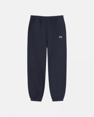 Pantalones Stussy STOCK LOGO SWEATPANT Unisex Azul Marino | XDRS-90156