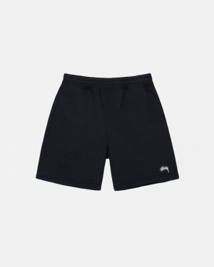 Pantalones Stussy STOCK LOGO SWEATSHORT Unisex Negros | WYUJ-62793