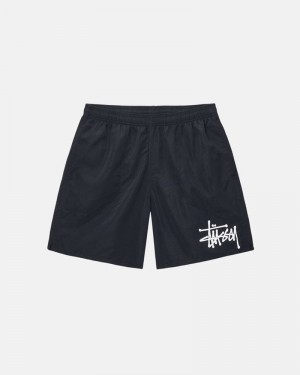 Pantalones Stussy WATER SHORT BIG BASIC Unisex Negros | HOXV-91760