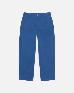 Pantalones Stussy WORKGEAR TROUSER TWILL Unisex Azul Rey | PKCL-38619