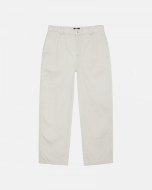 Pantalones Stussy WORKGEAR TROUSER TWILL Unisex Blancos | KDUA-54361