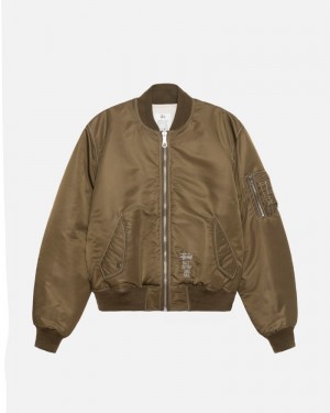 Ropa De Abrigo Stussy BUILT REVERSIBLE BOMBER JACKET Unisex Marrom | ZOFM-19284