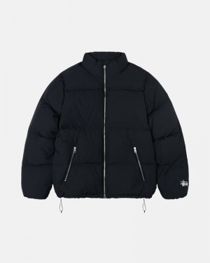 Ropa De Abrigo Stussy DOWN PUFFER NYLON Unisex Negros | HGYV-16542