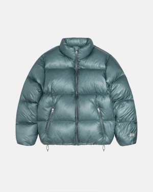 Ropa De Abrigo Stussy DOWN PUFFER PARACHUTE RIPSTOP Unisex Azules | XUJZ-21069