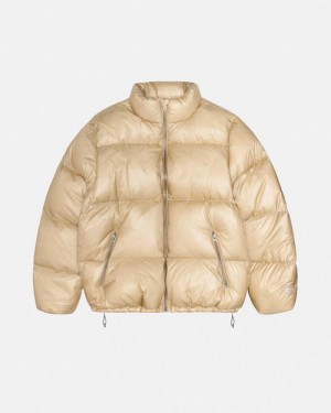 Ropa De Abrigo Stussy DOWN PUFFER PARACHUTE RIPSTOP Unisex Dorados | UMFJ-56438