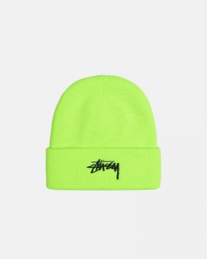 Sombreros Stussy CUFF BEANIE STOCK Unisex Verdes | WRQP-08729