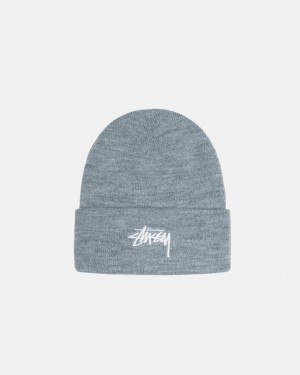 Sombreros Stussy CUFF BEANIE STOCK Unisex Grises | WUTM-52391