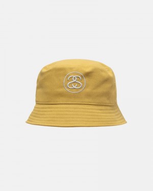 Sombreros Stussy DEEP BUCKET HAT SS LINK Unisex Dorados | DYRQ-45083