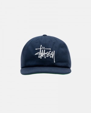 Sombreros Stussy MID-DEPTH BASIC STRAPBACK Unisex Azul Marino | YLPT-69524