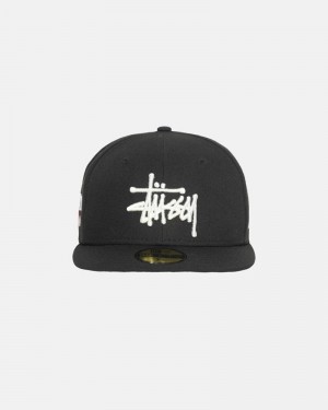 Sombreros Stussy NEW ERA 59FIFTY AUTHENTIC Unisex Negros | EGKM-48750