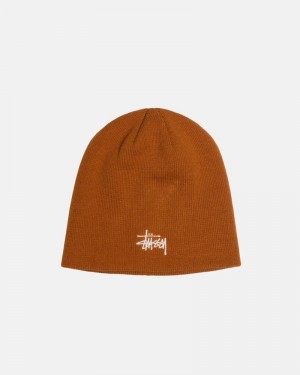 Sombreros Stussy SKULLCAP BASIC Unisex Marrom | ZTFP-24650