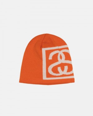 Sombreros Stussy SKULLCAP SS LINK Unisex Naranjas | XBYD-85973