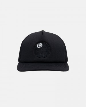 Sombreros Stussy TRUCKER 8 BALL SNAPBACK Unisex Negros | MVKI-89326