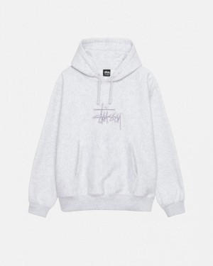 Sudadera Stussy BASIC APPLIQUE HOODIE Unisex Grises | GVBA-71068