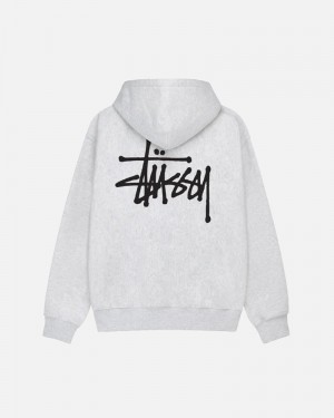 Sudadera Stussy BASIC HOODIE Unisex Grises | IHBG-26947