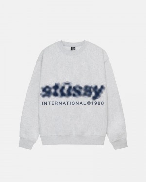 Sudadera Stussy BLUR CREW Unisex Grises | KOZG-80523