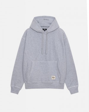 Sudadera Stussy CONTRAST STITCH LABEL HOODIE Unisex Grises | CXOZ-74053