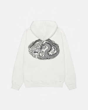 Sudadera Stussy MOSAIC DRAGON HOODIE PIGMENT DYED Unisex Beige | JCTH-82130