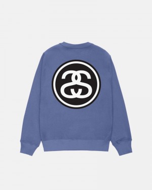 Sudadera Stussy SS-LINK CREW Unisex Azules | GPKM-31406