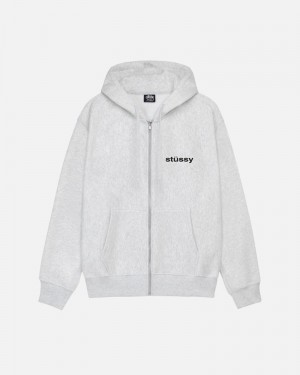 Sudadera Stussy SS-LINK ZIP HOODIE Unisex Grises | DCLQ-17456