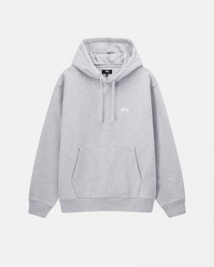 Sudadera Stussy STOCK LOGO HOODIE Unisex Grises | UPTA-06271