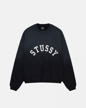 Sudadera Stussy SUN FADED OVERSIZED CREW Unisex Negros | NOTE-12406