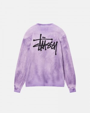 Tops Stussy BASIC STOCK LS THERMAL Unisex Lavanda | CJIF-46839