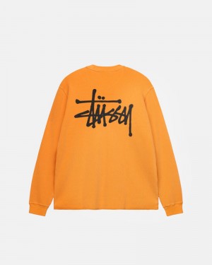 Tops Stussy BASIC STOCK LS THERMAL Unisex Albaricoque | KXPT-94206