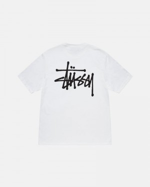 Tops Stussy BASIC STÜSSY Unisex Blancos | JBNM-42359