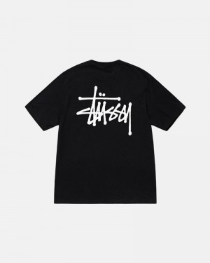 Tops Stussy BASIC STÜSSY Unisex Negros | YKSC-48371