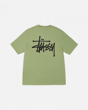 Tops Stussy BASIC STÜSSY Unisex Verdes | HBEA-18029