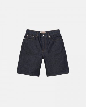 Vestido De Denim Stussy RAW DENIM BIG OL' SHORTS Unisex Negros | QZXB-85721