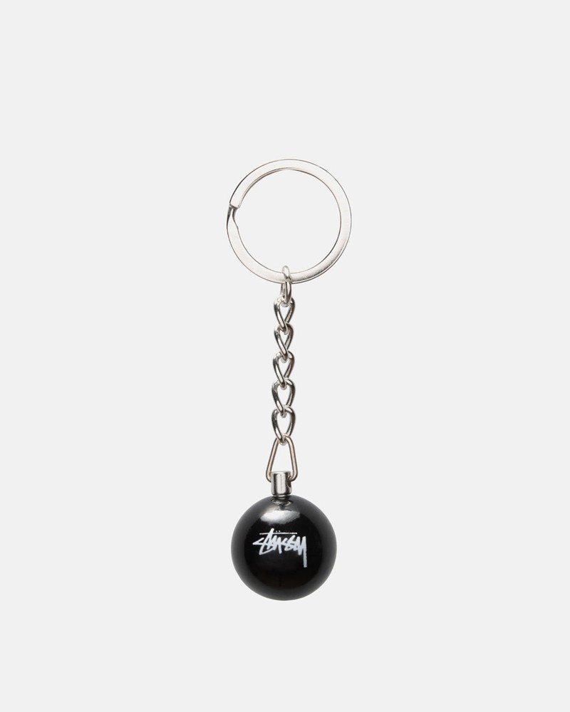 Accesorios Stussy 8 BALL KEYCHAIN Unisex Negros | ALCB-20653