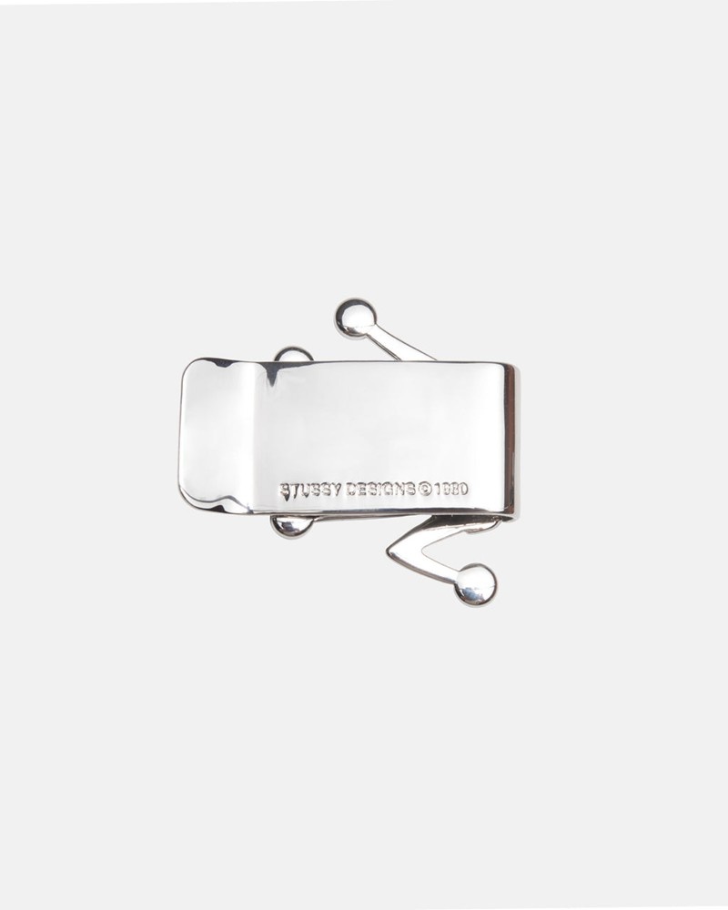 Accesorios Stussy BENT CROWN MONEY CLIP Unisex Plateados | HIJX-63209