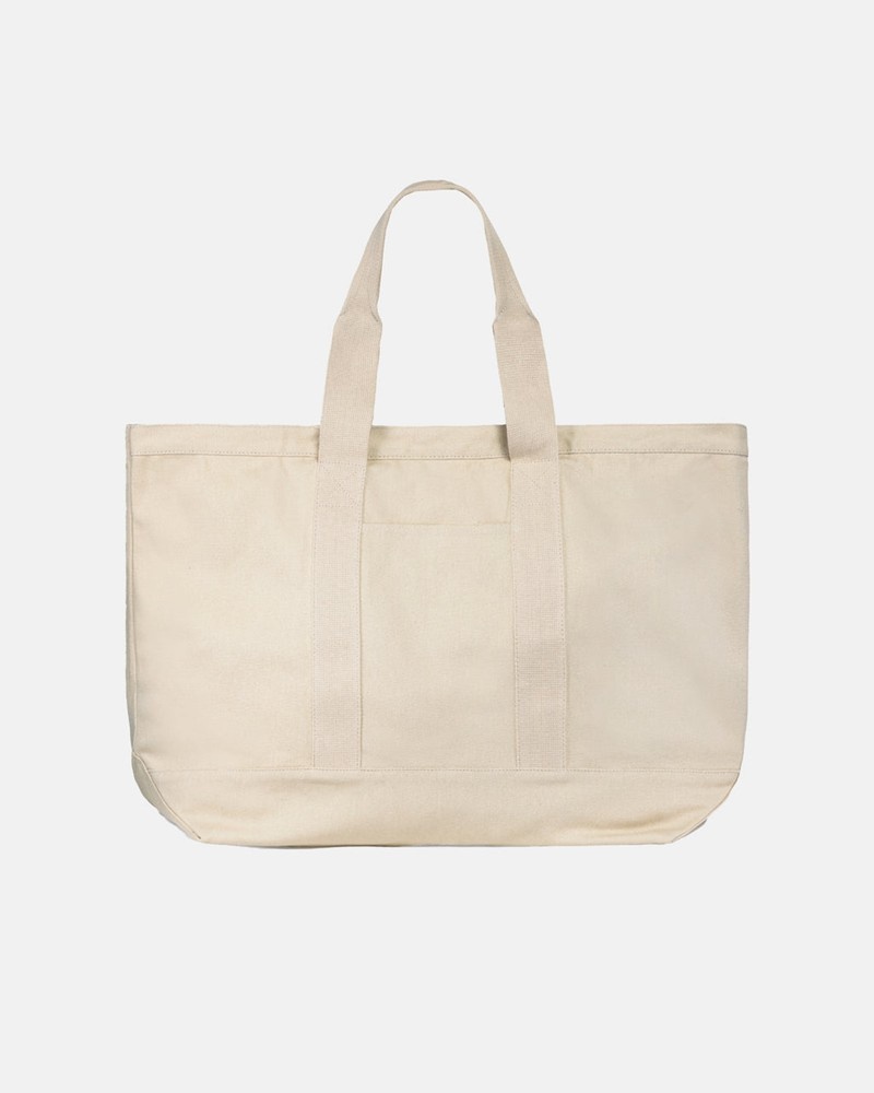 Accesorios Stussy CANVAS EXTRA LARGE TOTE BAG Unisex Beige | RJLG-75694