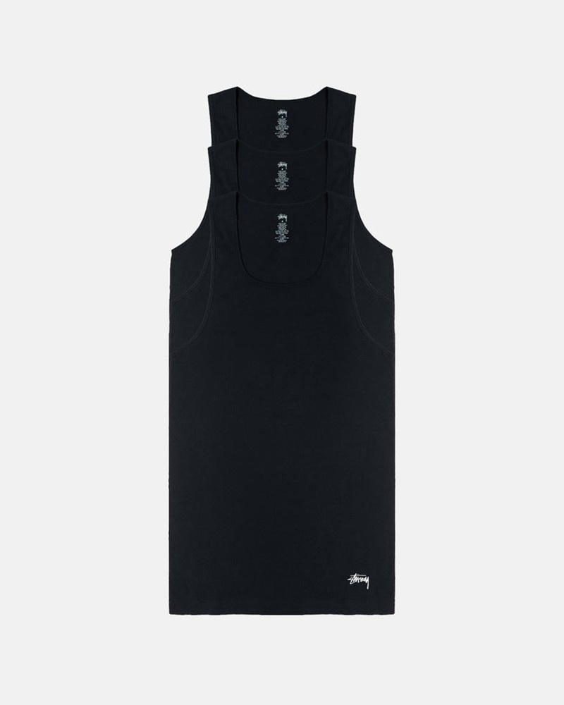 Accesorios Stussy TANK UNDERSHIRTS Unisex Negros | NUWQ-34716