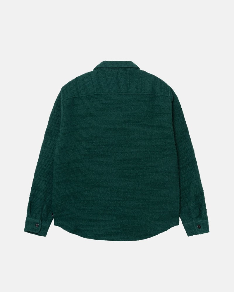 Camisas Stussy BOUCLE WOOL CPO Unisex Verdes | IACL-65892