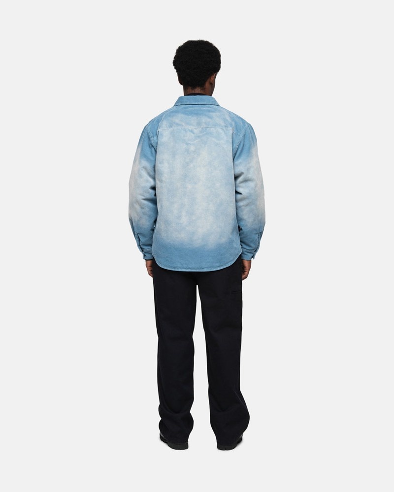 Camisas Stussy FADED CORDUROY OVERSHIRT Unisex Azules | IUEF-65921