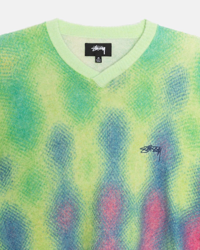 Knitted Stussy GRADIENT DOT BRUSHED Unisex Multicolor | KJIT-28096